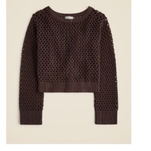 J. Crew Women's Chocolate Crochet Sweater